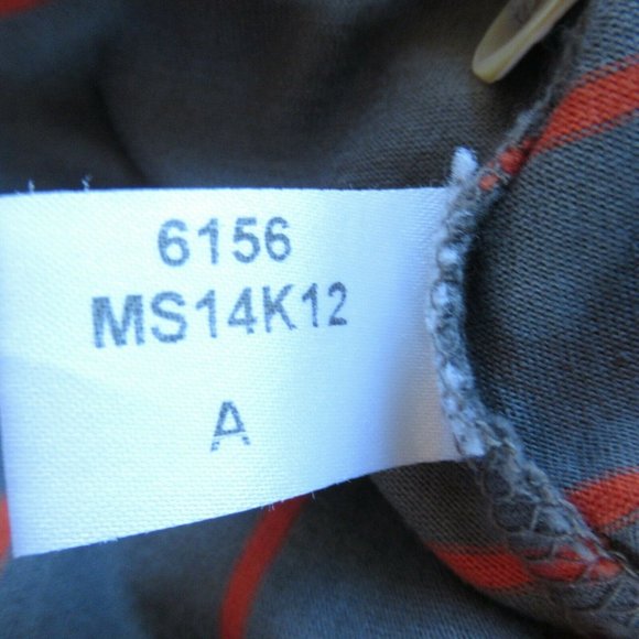 Peter Millar Polo Shirt M Medium Gray Orange Stripe Short Sleeve Casual Golf - Picture 6 of 6